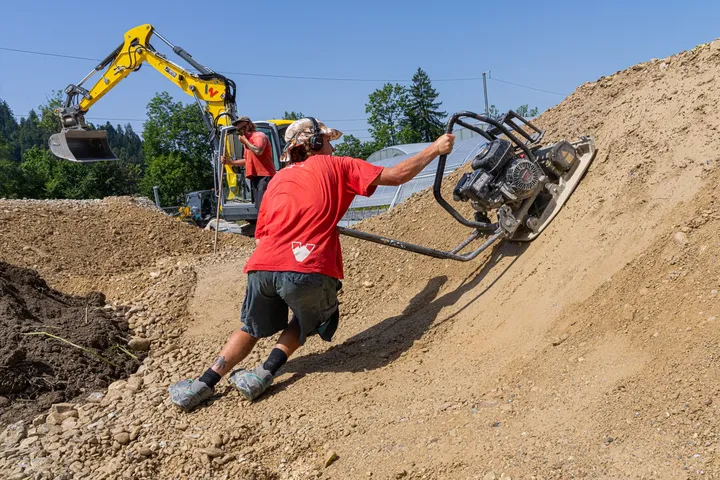 Pumptrack Bärau - Baustellenbild - 14. August 2025