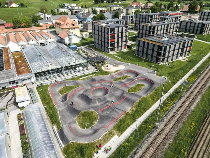 Luftaufnahme Pumptrack Bärau - Dominik Bosshard - 23. Mai 2026