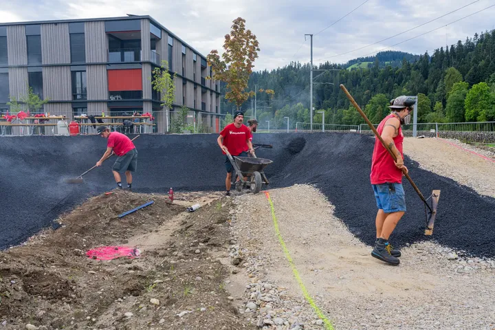 Pumptrack Bärau - Baustellenbild - 4. September 2025