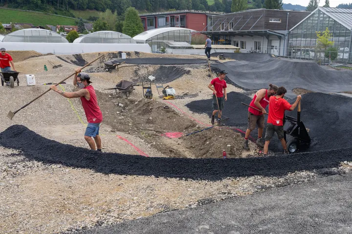 Pumptrack Bärau - Baustellenbild - 4. September 2025