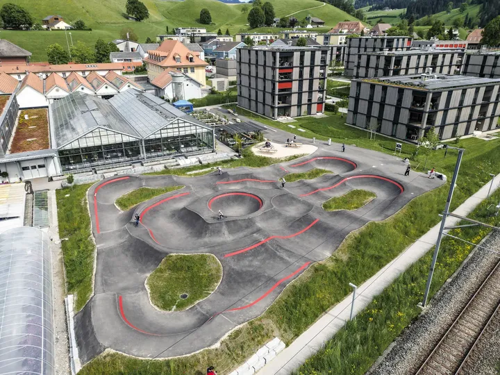 Luftaufnahme Pumptrack Bärau - Dominik Bosshard - 23. Mai 2026