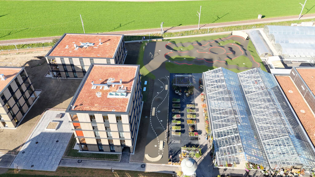Mögliche Visualisierung einer Umsetzung des Pumptrack Bärau.