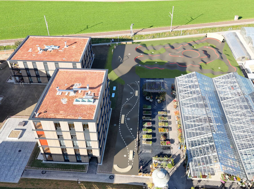 Mögliche Visualisierung einer Umsetzung des Pumptrack Bärau.